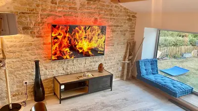 Coin salon dans l'établissement Le Grenier - Gîte de Charme La Rochelle