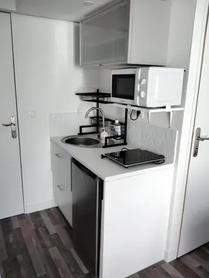 Cuisine ou kitchenette dans l'établissement Studio indépendant