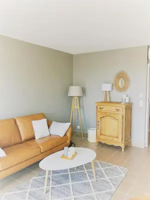 Coin salon dans l'établissement Appartement hyper centre, plage à pieds, 2 chambres, 4 personnes