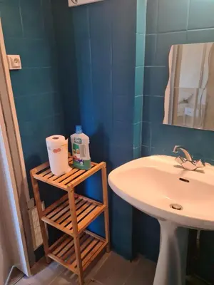 Salle de bains dans l'établissement Logement entier situé à Taponnat Fleurignac.