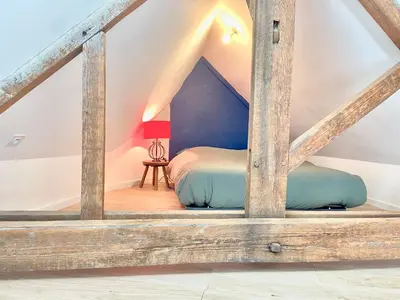 Un ou plusieurs lits dans un hébergement de l'établissement - Le Lys - Magnifique maisonnette avec terrasse