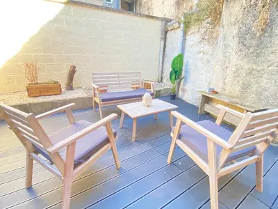 Coin salon dans l'établissement - Le Lys - Magnifique maisonnette avec terrasse