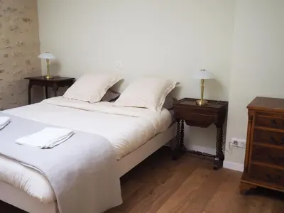 Un ou plusieurs lits dans un hébergement de l'établissement Château de Parançay - 15 people lodge