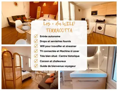 Cuisine ou kitchenette dans l'établissement Le Wild Terracotta - Home Homy