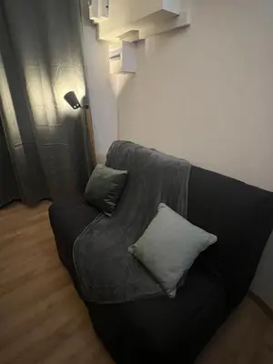 Coin salon dans l'établissement Le Bjorn - T1 chaleureux refait à neuf - Centre