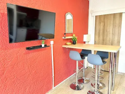 Télévision ou salle de divertissement dans l'établissement ~ Le riad ~ Studio 1/4 Pers, porte du Futuroscope