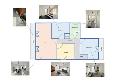 Plan de l'établissement 178A - T3 Tout Confort du Gond - 70 m2