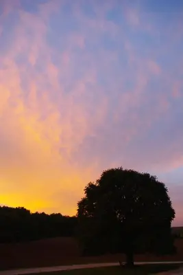 Lever ou coucher de soleil vu de la maison de vacances ou à proximité