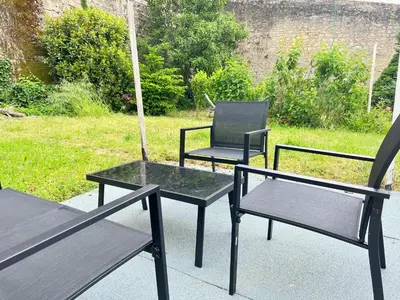 Jardin de l'établissement Le Michigan, studio à 5 min du centre-ville