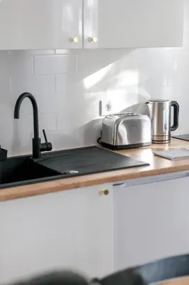 Cuisine ou kitchenette dans l'établissement L'iris #Netflix #Centre-ville