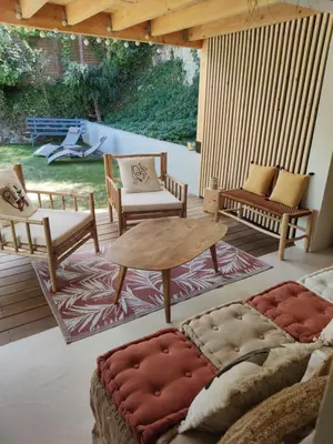 Coin salon dans l'établissement Chambre avec entrée indépendante