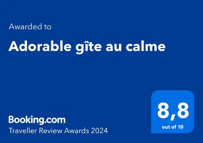 Certificat, récompense, panneau ou autre document affiché dans l'établissement Adorable gîte au calme