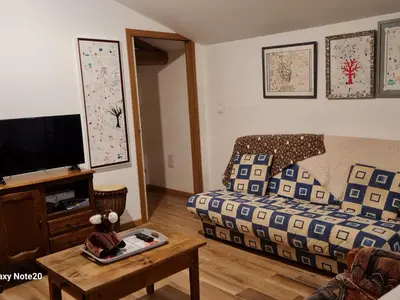 Télévision ou salle de divertissement dans l'établissement La Thibaudière Gite 70m2