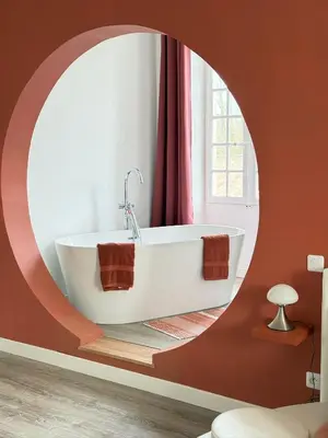 Salle de bains dans l'établissement Domaine de Belisle