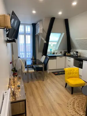 Cuisine ou kitchenette dans l'établissement Cosy & Tendance Spa