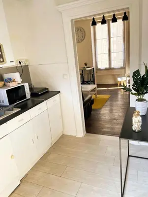 Cuisine ou kitchenette dans l'établissement Le Repos Poitevin Studio Atypique