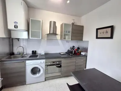 Cuisine ou kitchenette dans l'établissement Villa 5 pers Châtelaillon-Plage, jardin, proche centre et plage - FR-1-706-6
