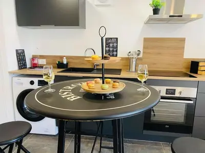 Cuisine ou kitchenette dans l'établissement L'Atelier d'Emilie