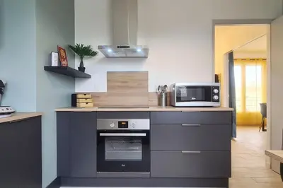 Cuisine ou kitchenette dans l'établissement Le Bel Horizon