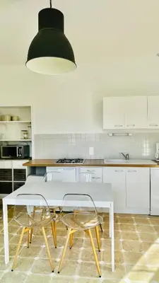 Cuisine ou kitchenette dans l'établissement Ile de Malvy
