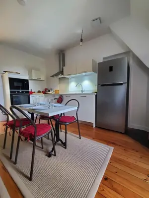 Cuisine ou kitchenette dans l'établissement Logis des Tourelles Appartement