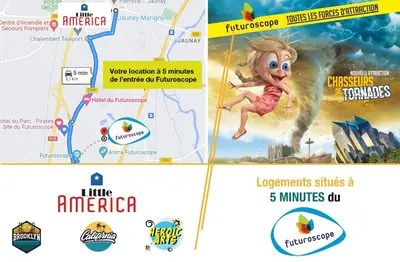 Plan de l'établissement Little America - Appart Hôtel 3km Futuroscope