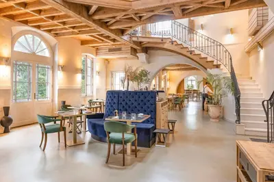 Coin salon dans l'établissement La Nauve, Hôtel & Jardin - Relais & Châteaux