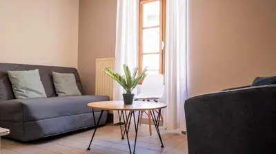 Coin salon dans l'établissement Le Havre Citadin - Maison de ville à Poitiers