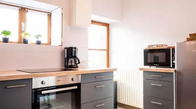 Cuisine ou kitchenette dans l'établissement Le Havre Citadin - Maison de ville à Poitiers