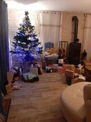 Coin salon dans l'établissement Grand gîte 14 personnes Sud Vendée