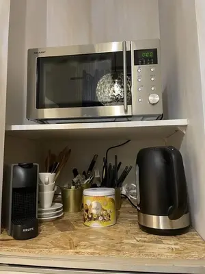 Cuisine ou kitchenette dans l'établissement STUDIO de charme COSY BED, LA ROCHELLE