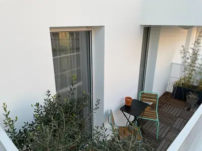 Balcon ou terrasse dans l'établissement STUDIO de charme COSY BED, LA ROCHELLE