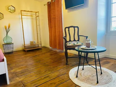 Télévision ou salle de divertissement dans l'établissement Les Dames Jeannes