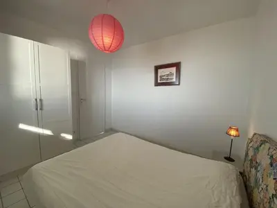 Un ou plusieurs lits dans un hébergement de l'établissement Appartement 4 pers avec vue mer, face à la plage - FR-1-709-33
