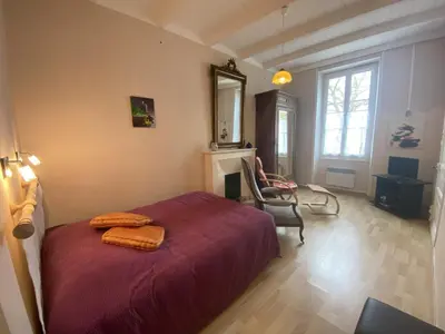 Un ou plusieurs lits dans un hébergement de l'établissement Maison de pêcheur en bord de mer à Fouras, 3 chambres - FR-1-709-44