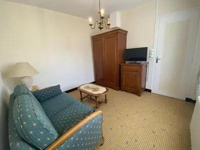 Télévision ou salle de divertissement dans l'établissement Maison à Fouras: Proche plages et centre, jardinet, 1 chambre - FR-1-709-52