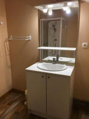 Salle de bains dans l'établissement La ferme d'ernest