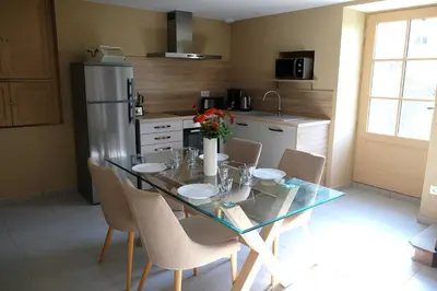 Cuisine ou kitchenette dans l'établissement Le relais postal