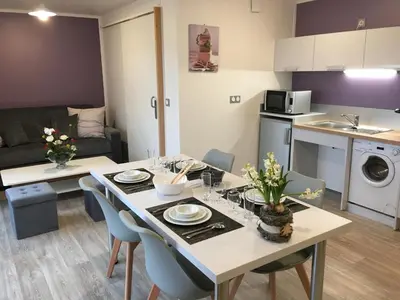 Cuisine ou kitchenette dans l'établissement Lilas la vallee des noyers