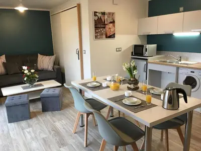 Cuisine ou kitchenette dans l'établissement Hibiscus la vallee des noyers