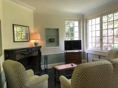 Télévision ou salle de divertissement dans l'établissement Gite du parc
