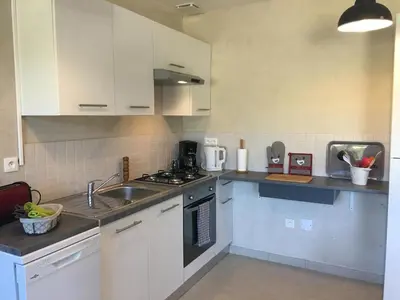 Cuisine ou kitchenette dans l'établissement Le gite de scevolles