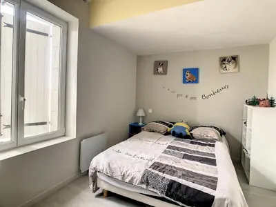 Un ou plusieurs lits dans un hébergement de l'établissement Maison piscine proche La Rochelle