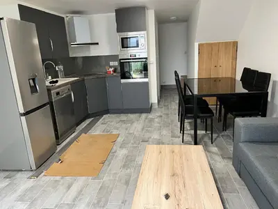 Cuisine ou kitchenette dans l'établissement Alida