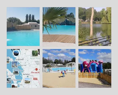 Piscine de l'établissement Mobil-home Camping 3 étoiles ou située à proximité